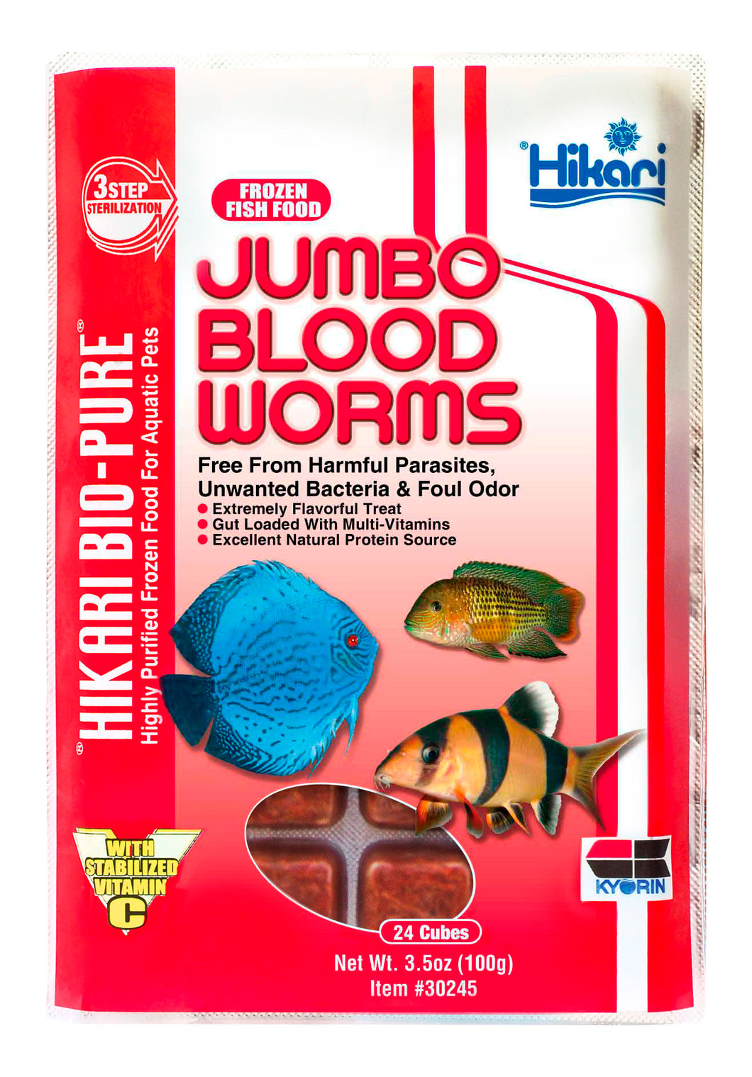 Hikari Frozen Jumbo Blood Worms