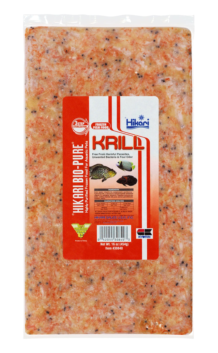 Hikari Bio-Pure Krill Frozen Freshwater Marine Fish Food, 16 Oz